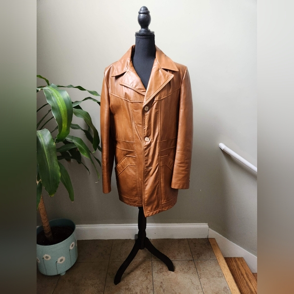 Men's Vintage Leather Jacket size 40 reg - Picture 1 of 9